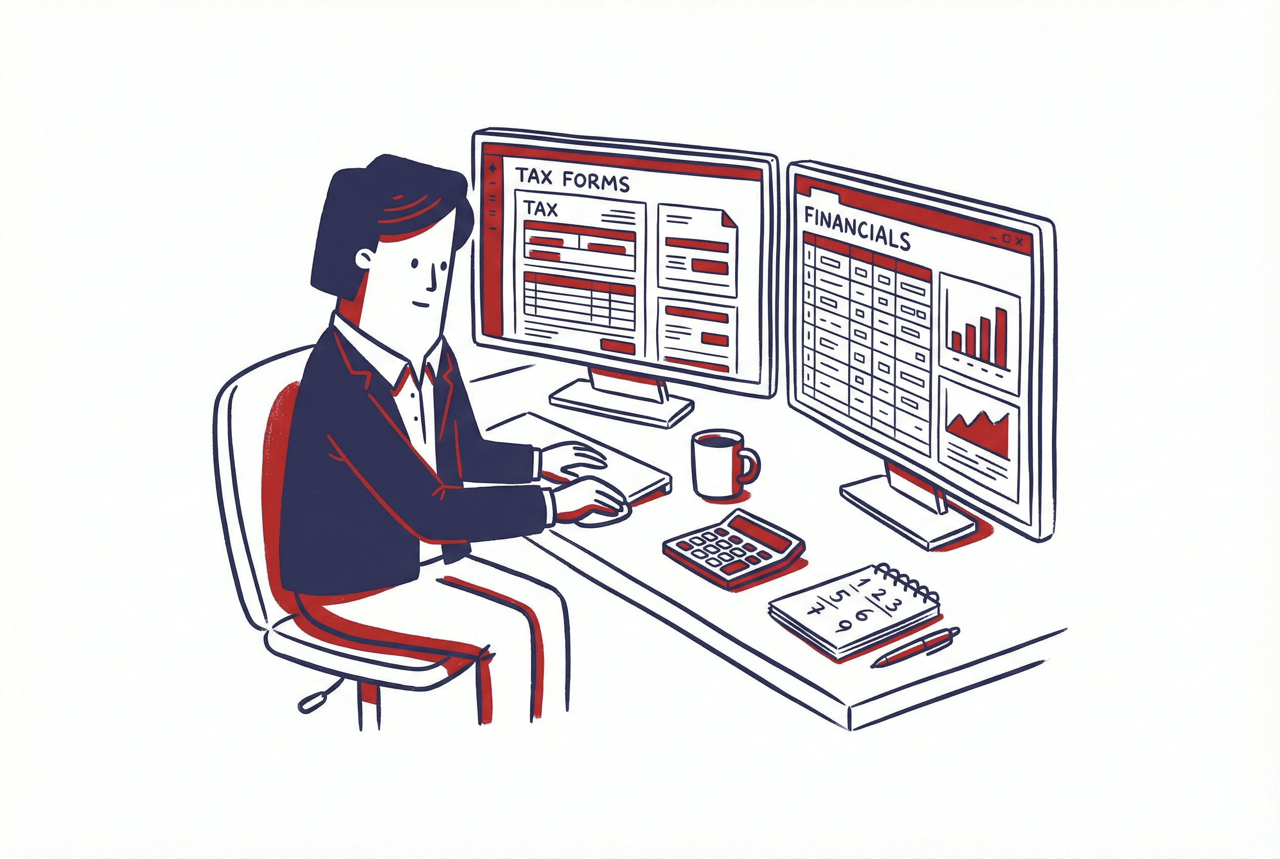 Tax professionals working on your business